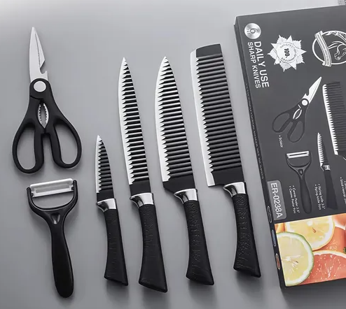 🤩SUPER OFERTA💥SET DE COCINA X 6 PIEZAS🥩 EN ACERO INOXIDABLE⭐
