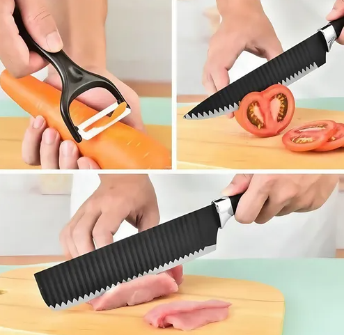 🤩SUPER OFERTA💥SET DE COCINA X 6 PIEZAS🥩 EN ACERO INOXIDABLE⭐