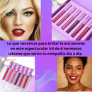 😍LIPGLOSS SET DE LABIALES💄X 6 UNIDADES BELLEZA QUE DURA TODO EL DIA💃