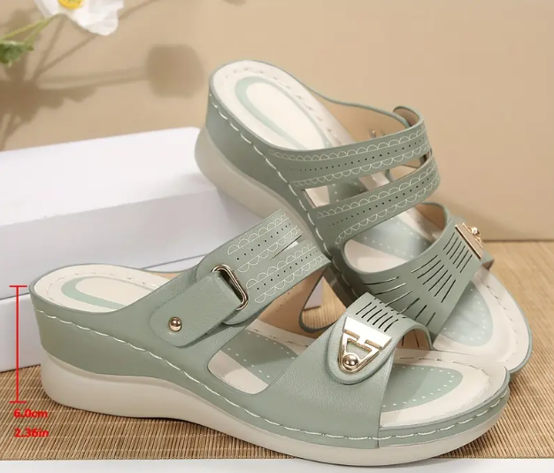 🩰SANDALIAS PREMIUM🌟CON SUELA ORTOPEDICA✅Y HEBILLAS DE LUJO👑