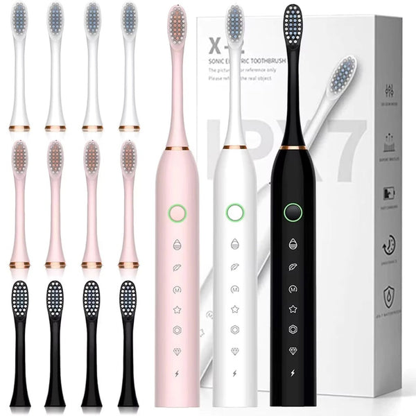 (Últimas unidades) ✨Cepillo Dental Ultrasónico IPX7 Inteligente con Cabezal Reemplazable y Recargable
